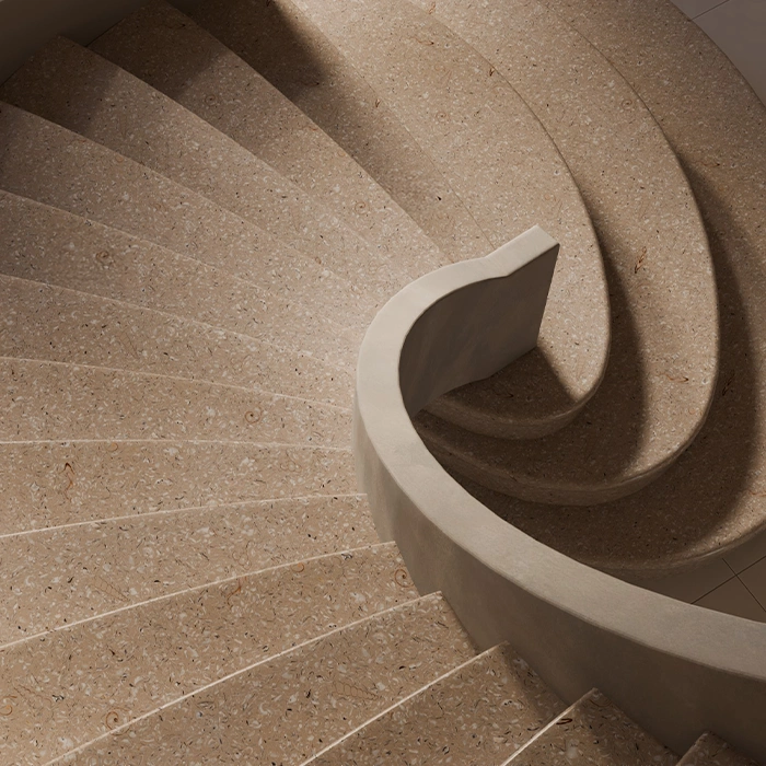 Terrazzo Stairway with seashells